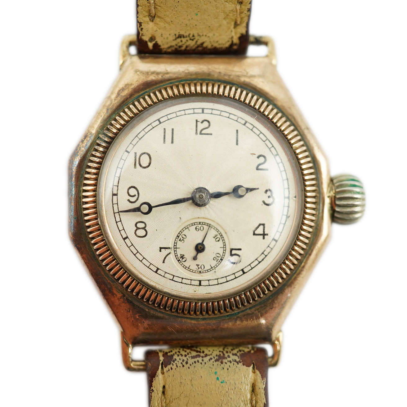 A late 1920's 9ct gold boy's size Rolex manual wind wrist watch